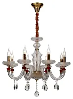 Люстра подвесная LUDMILA WE181.08.303 Wertmark без плафона на 8 ламп, основание золотое в стиле классический Люстра подвесная LUDMILA WE181.08.303 Wertmark без плафона на 8 ламп, основание золотое в стиле классический